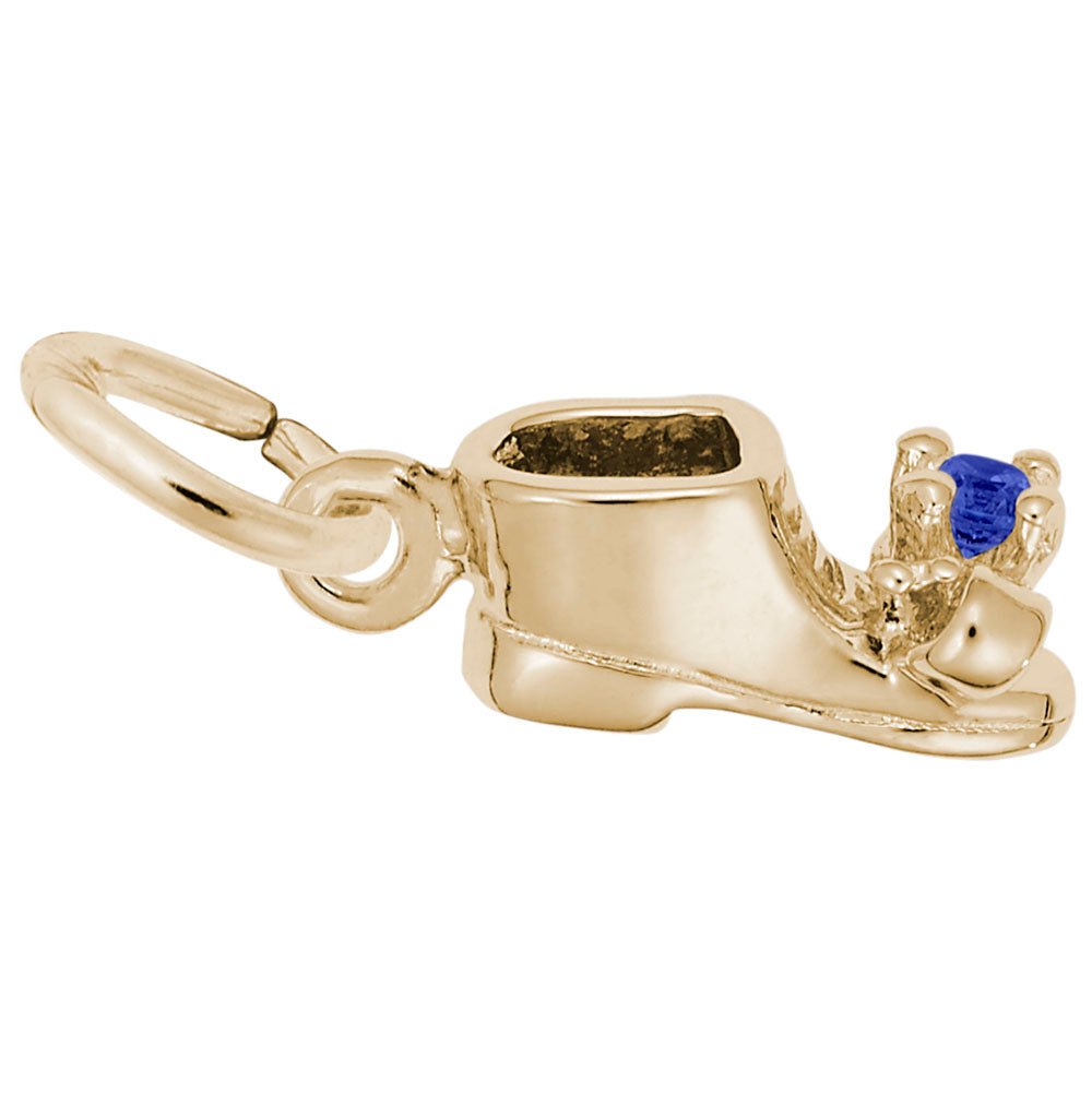 Rembrandt Charms - September Baby Bootie Charm - 0473-009 Rembrandt Charms Charm Birmingham Jewelry