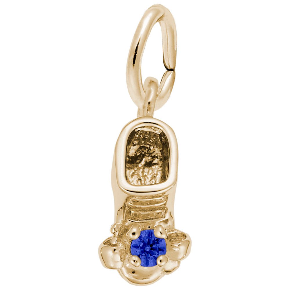Rembrandt Charms - September Baby Bootie Charm - 0473-009 Rembrandt Charms Charm Birmingham Jewelry