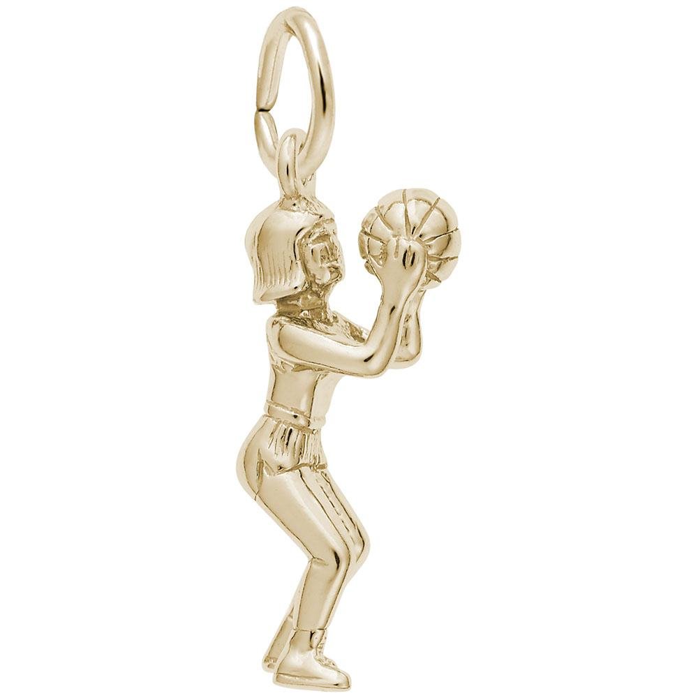 Rembrandt Charms - Shootin’ Hoops Charm - 7796 Rembrandt Charms Charm Birmingham Jewelry