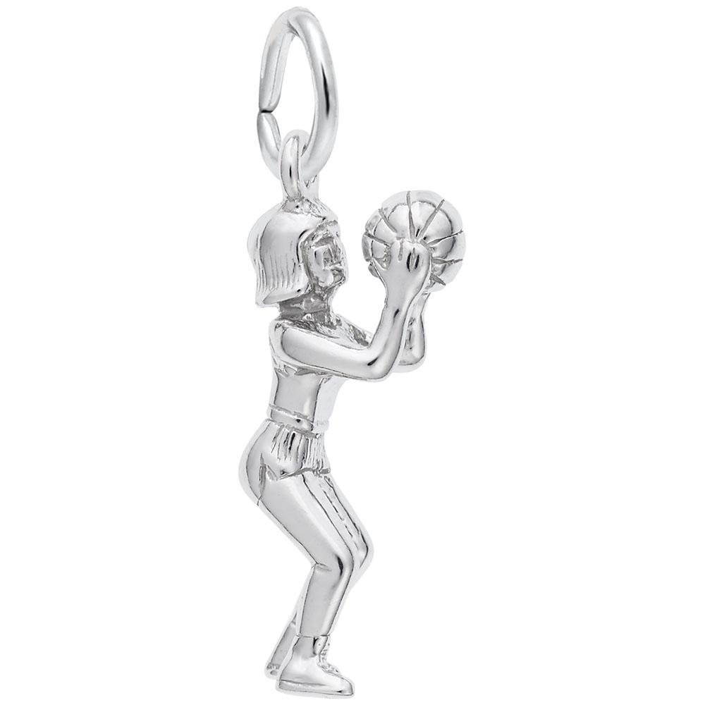 Rembrandt Charms - Shootin’ Hoops Charm - 7796 Rembrandt Charms Charm Birmingham Jewelry