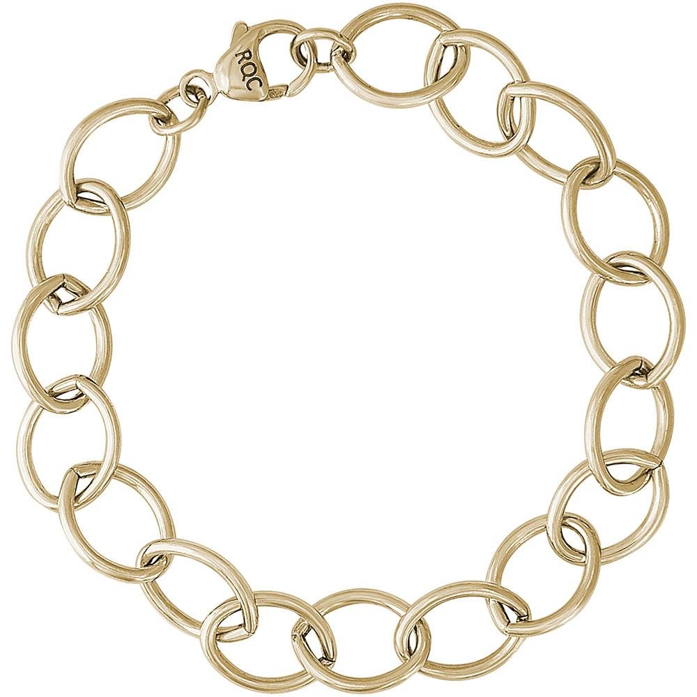 Rembrandt Charms - Single Link Open Curb Classic Charm Bracelet - 20-0116 Rembrandt Charms Bracelet Birmingham Jewelry