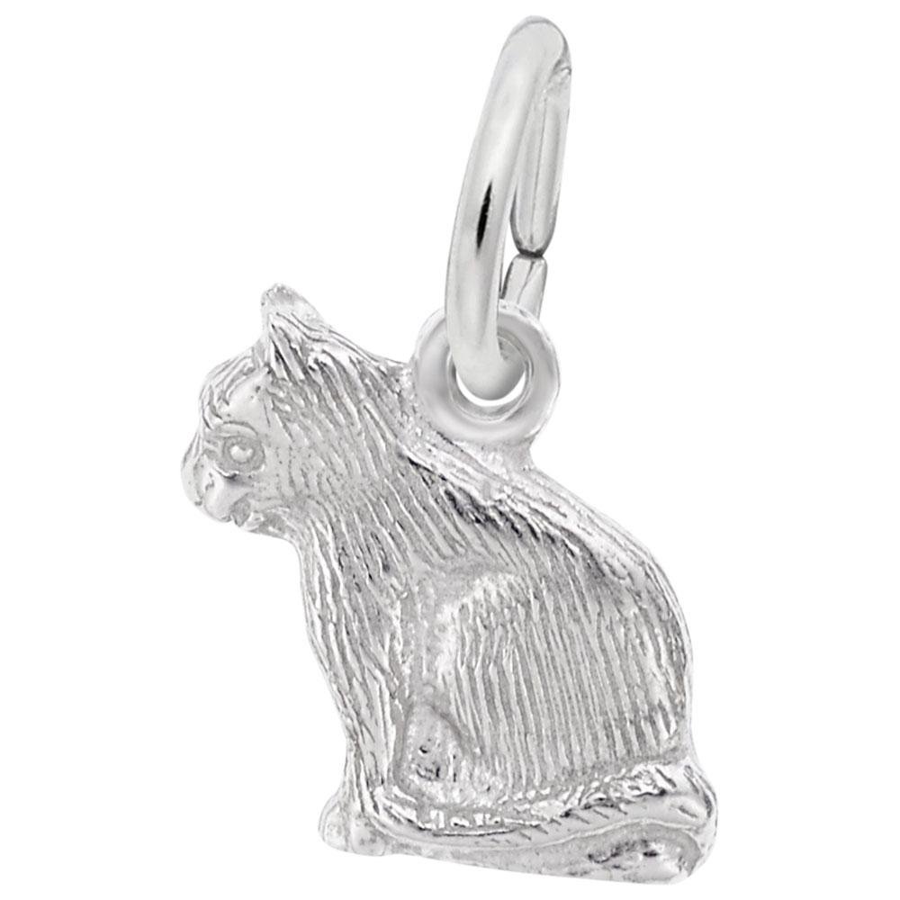 Rembrandt Charms - Sitting Cat Accent Charm - 0977 Rembrandt Charms Charm Birmingham Jewelry