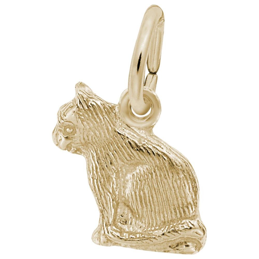Rembrandt Charms - Sitting Cat Accent Charm - 0977 Rembrandt Charms Charm Birmingham Jewelry