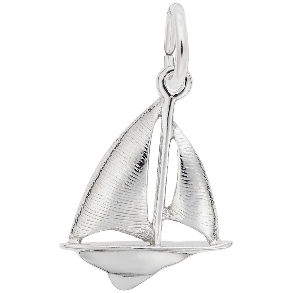 Rembrandt Charms - Sloop Sailboat Charm - 0529 Rembrandt Charms Charm Birmingham Jewelry