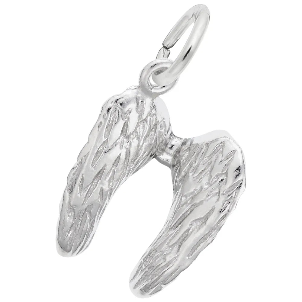 Rembrandt Charms - Small Angel Wings Charm - 8338 Rembrandt Charms Charm Birmingham Jewelry