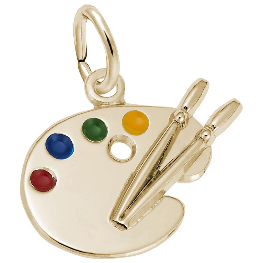 Rembrandt Charms - Small Artist Palette Charm - 0800 Rembrandt Charms Charm Birmingham Jewelry