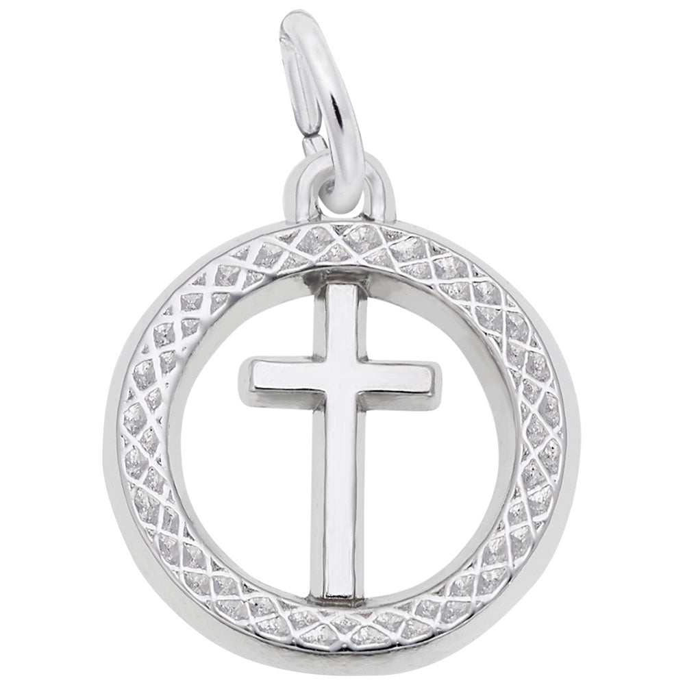 Rembrandt Charms - Small Cross in Ring Charm - 5163 Rembrandt Charms Charm Birmingham Jewelry