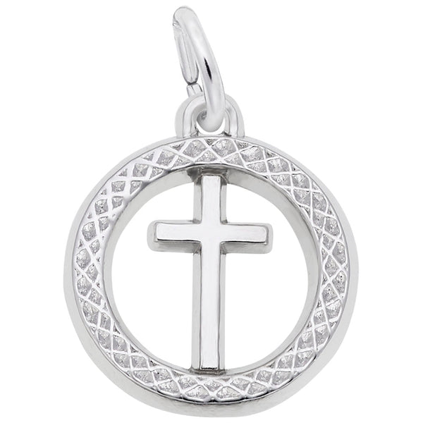 Rembrandt Charms - Small Cross in Ring Charm - 5163 Rembrandt Charms Charm Birmingham Jewelry 