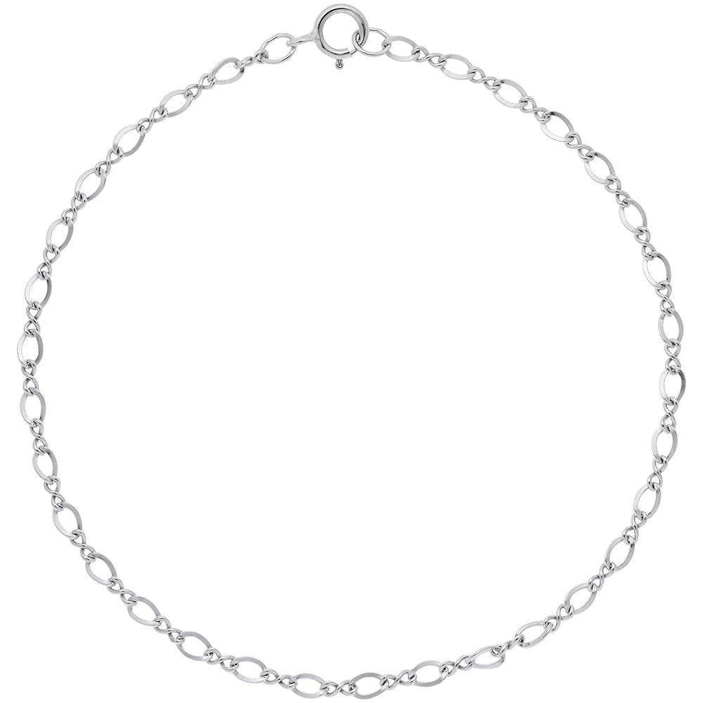 Rembrandt Charms- Small Figure Eight Link Classic Charm Bracelet - 20-0101 Rembrandt Charms Bracelet Birmingham Jewelry
