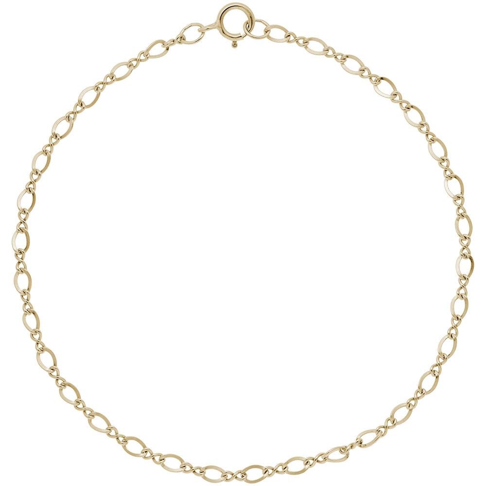 Rembrandt Charms- Small Figure Eight Link Classic Charm Bracelet - 20-0101 Rembrandt Charms Bracelet Birmingham Jewelry