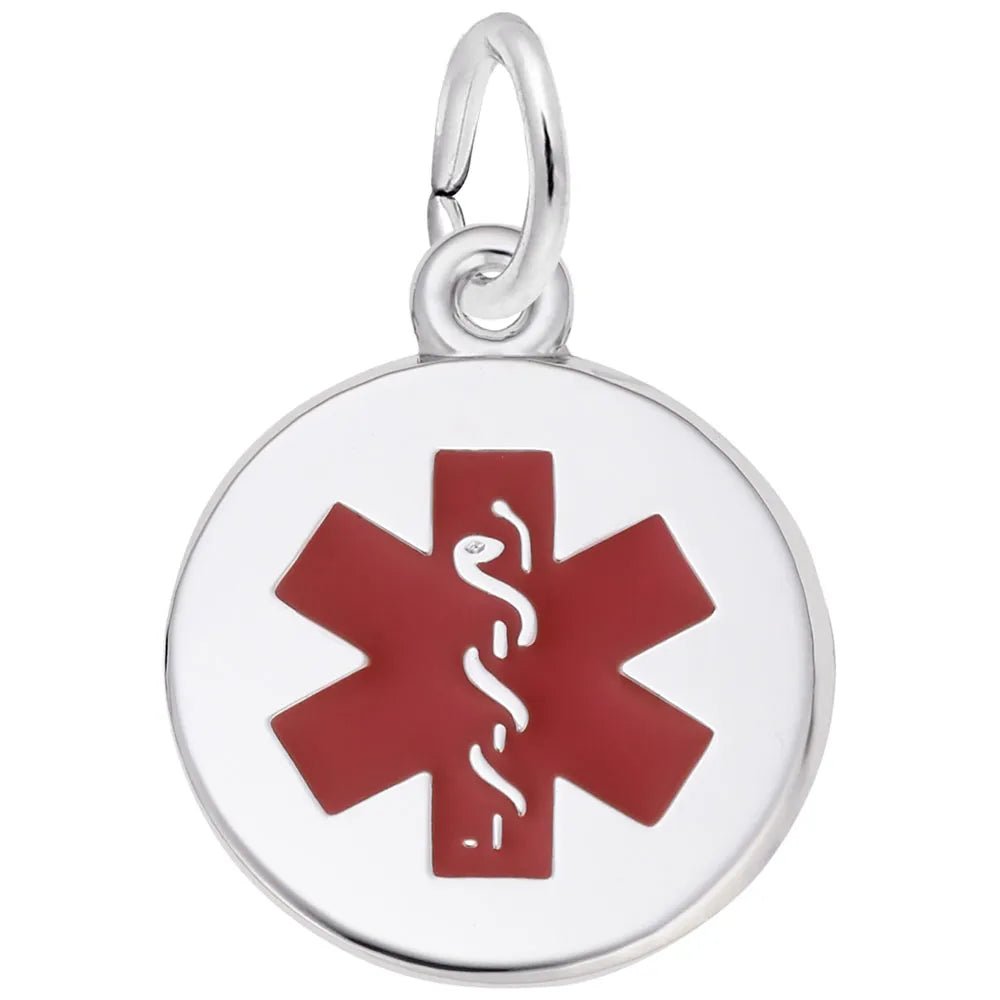 Rembrandt Charms - Small Medical Symbol Painted Charm - 5203-001 Rembrandt Charms Charm Birmingham Jewelry