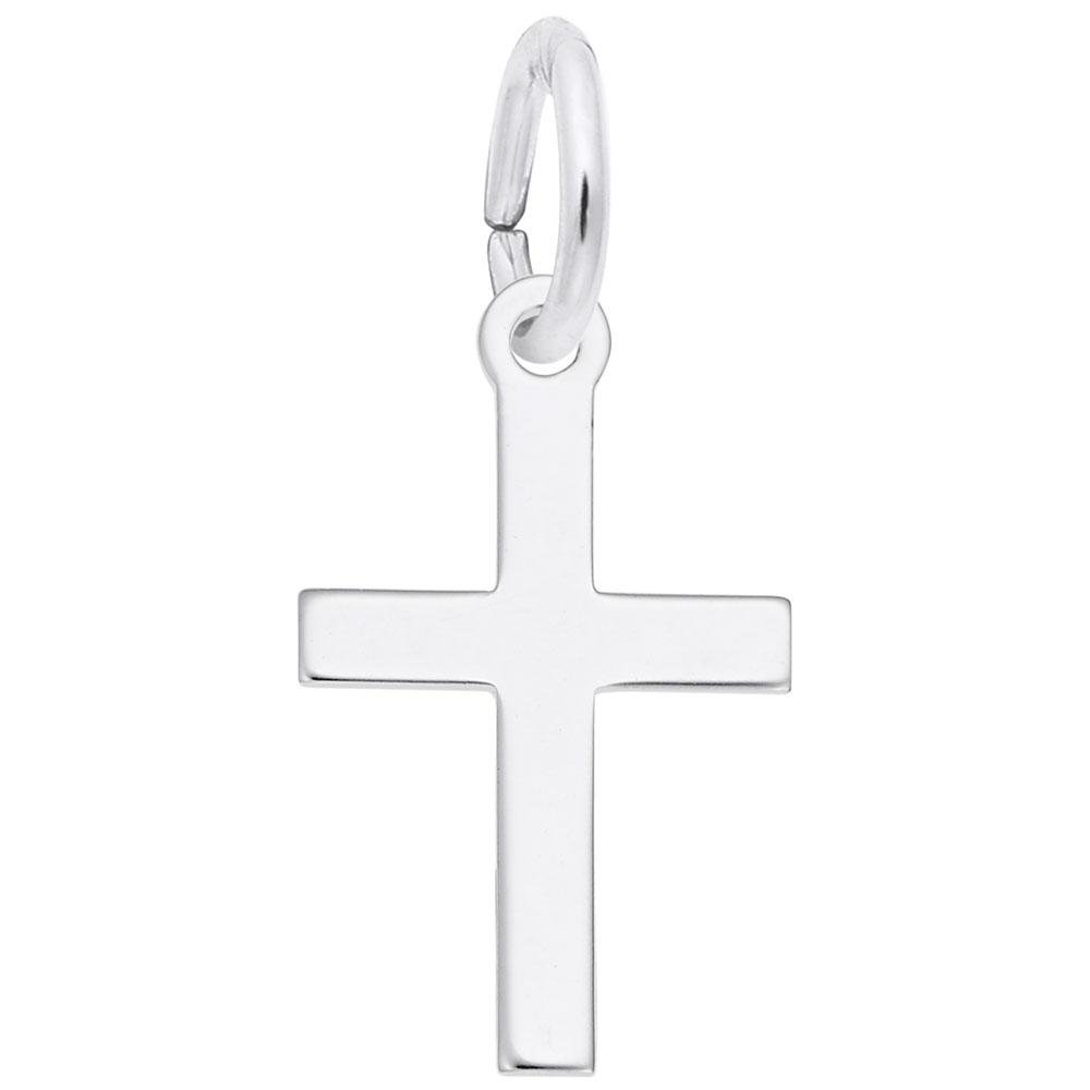 Rembrandt Charms - SMALL PLAIN CROSS CHARM - 4901 Rembrandt Charms Charm Birmingham Jewelry
