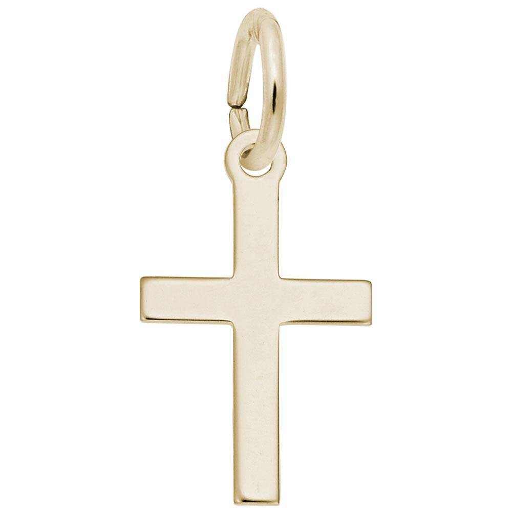 Rembrandt Charms - SMALL PLAIN CROSS CHARM - 4901 Rembrandt Charms Charm Birmingham Jewelry