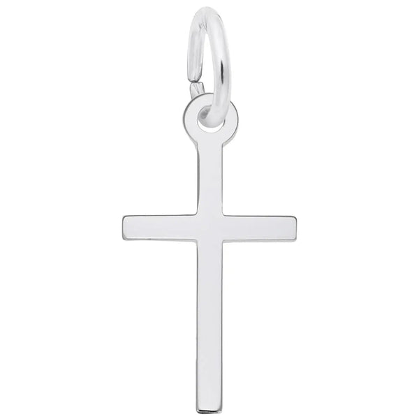 Rembrandt Charms - Small Thin Cross Charm - 4915 Rembrandt Charms Charm Birmingham Jewelry 