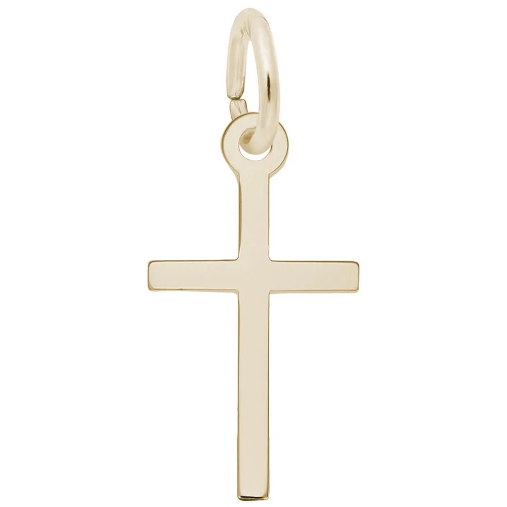 Rembrandt Charms - Small Thin Cross Charm - 4915 Rembrandt Charms Charm Birmingham Jewelry