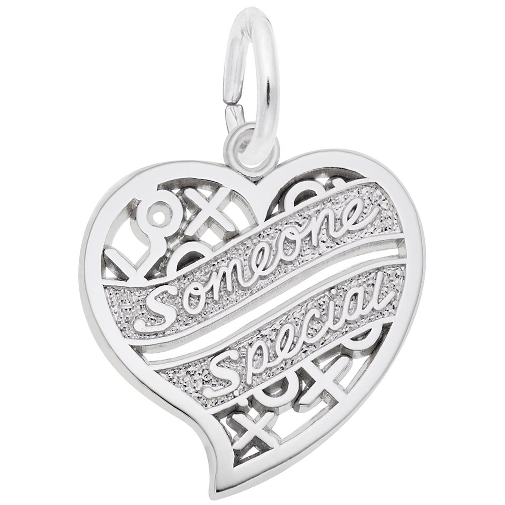 Rembrandt Charms - Someone Special Hugs & Kisses Heart Charm - 6131 Rembrandt Charms Charm Birmingham Jewelry