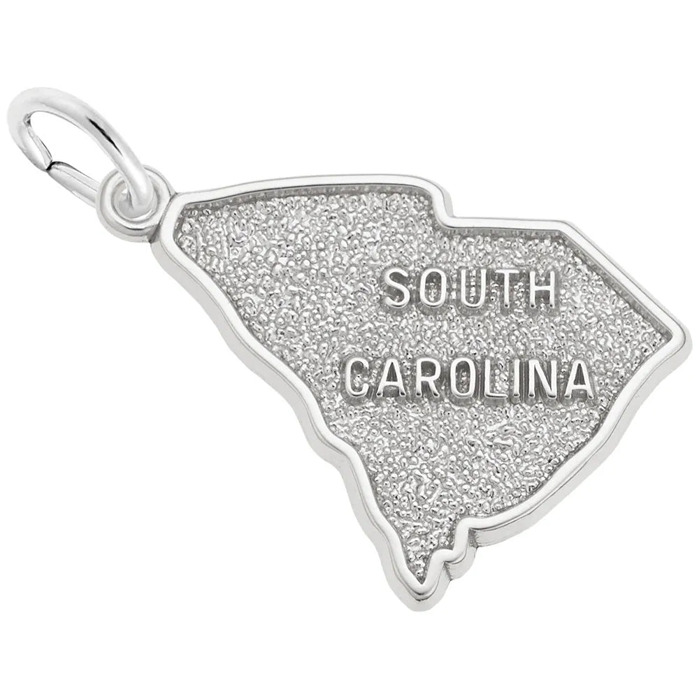 Rembrandt Charms - South Carolina Map Charm - 3137 Rembrandt Charms Charm Birmingham Jewelry