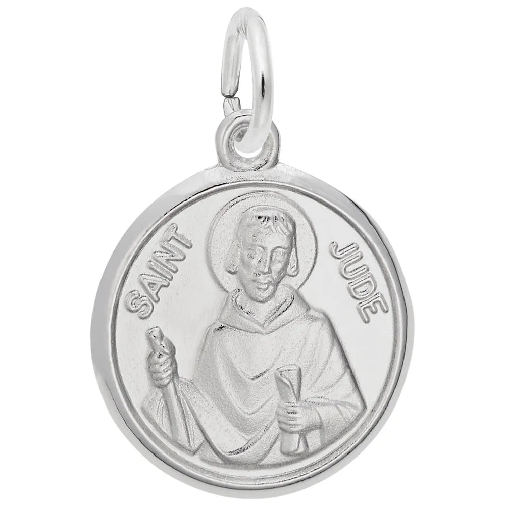 Rembrandt Charms - St. Jude Disc Charm - 6091 Rembrandt Charms Charm Birmingham Jewelry