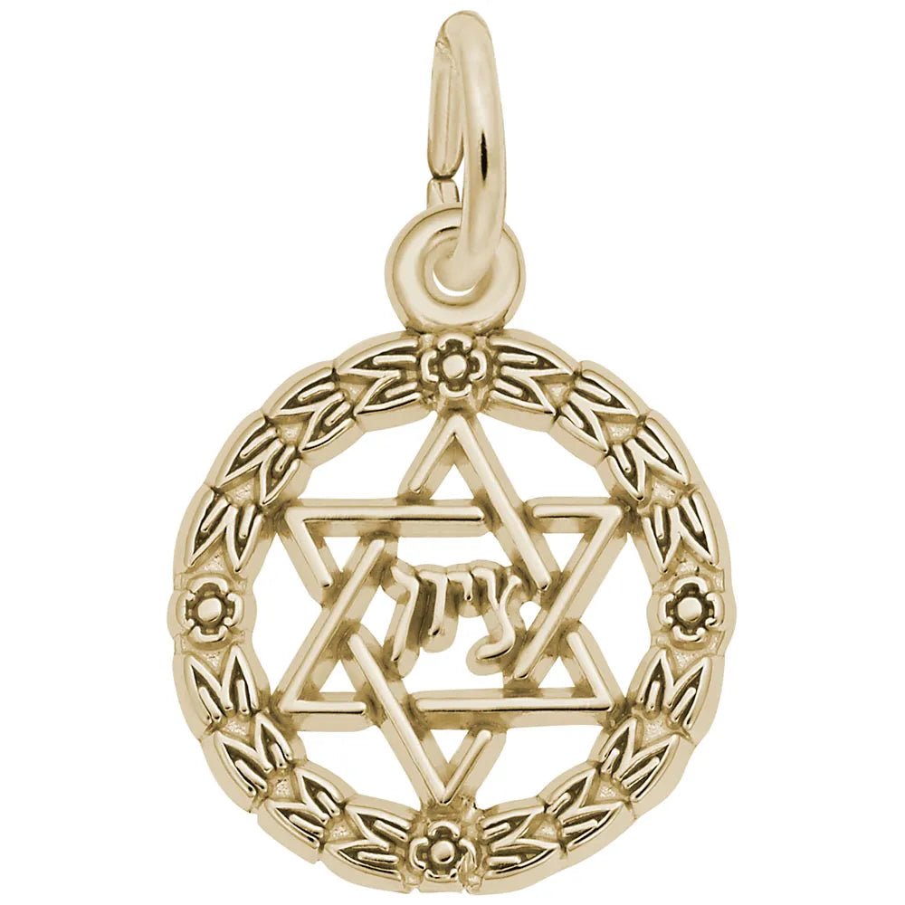 Rembrandt Charms - Star of David Wreath Charm - 0777 Rembrandt Charms Charm Birmingham Jewelry