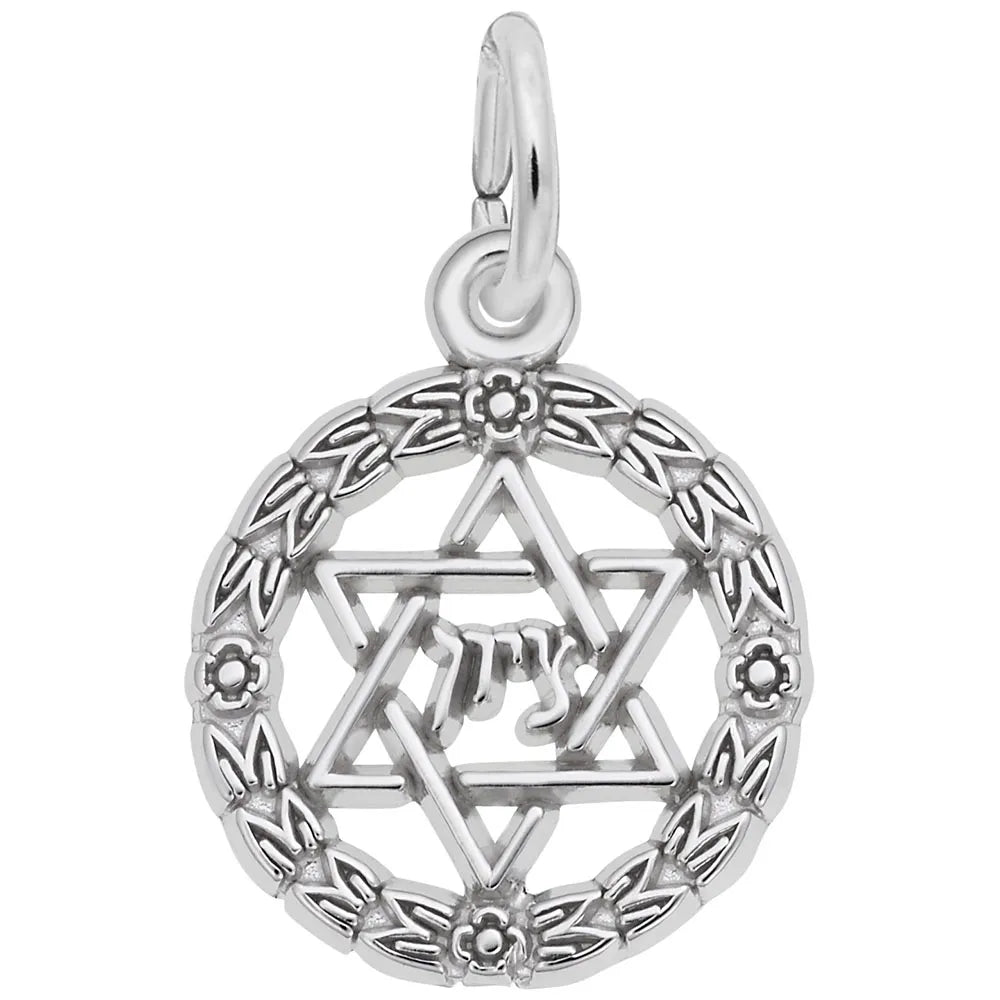 Rembrandt Charms - Star of David Wreath Charm - 0777 Rembrandt Charms Charm Birmingham Jewelry