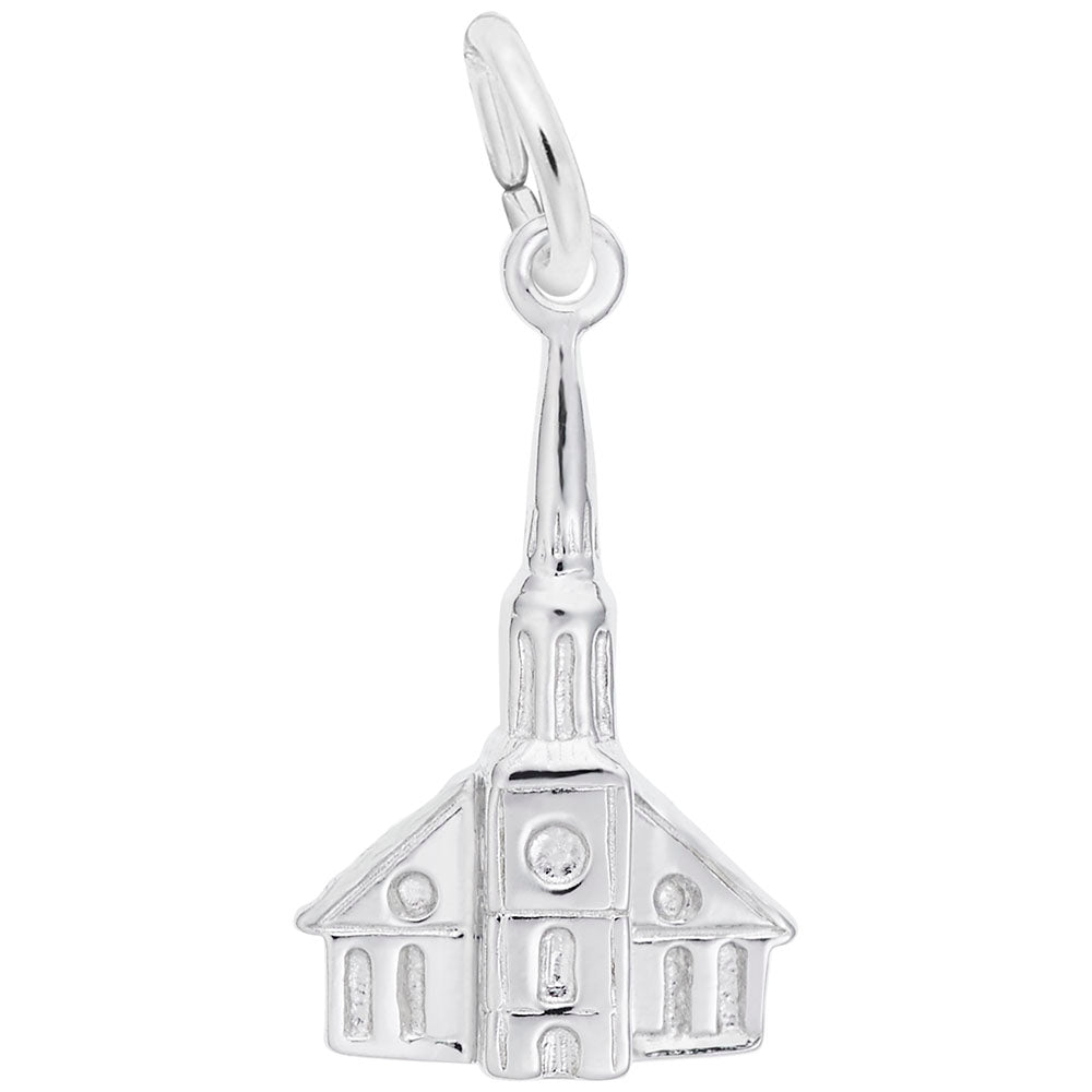 Rembrandt Charms - Steeple Church Charm - 0875 Rembrandt Charms Charm Birmingham Jewelry