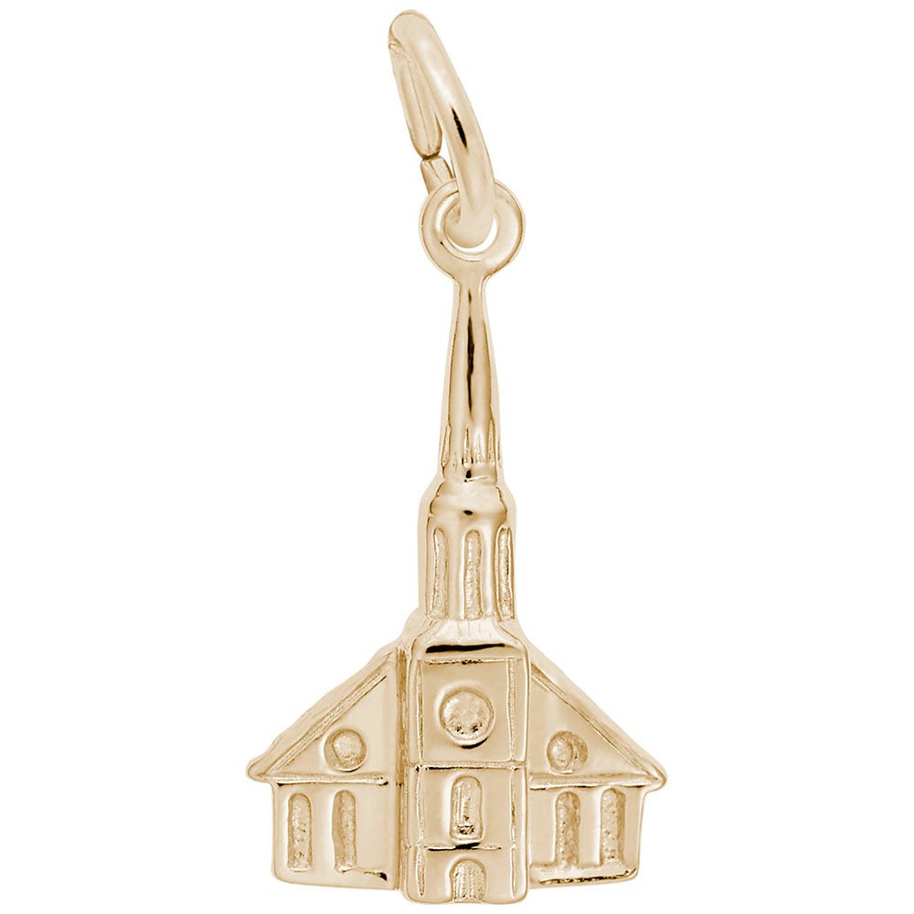 Rembrandt Charms - Steeple Church Charm - 0875 Rembrandt Charms Charm Birmingham Jewelry