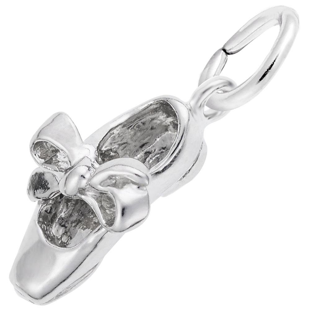 Rembrandt Charms - Tap Shoe With Ribbon Charm - 7798 Rembrandt Charms Charm Birmingham Jewelry