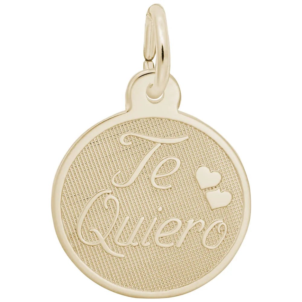 Rembrandt Charms - Te Quiero Disc Charm - 8376 Rembrandt Charms Charm Birmingham Jewelry