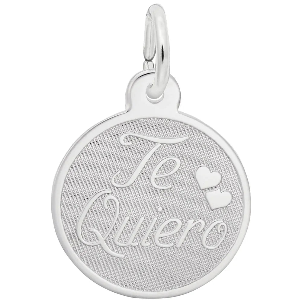 Rembrandt Charms - Te Quiero Disc Charm - 8376 Rembrandt Charms Charm Birmingham Jewelry