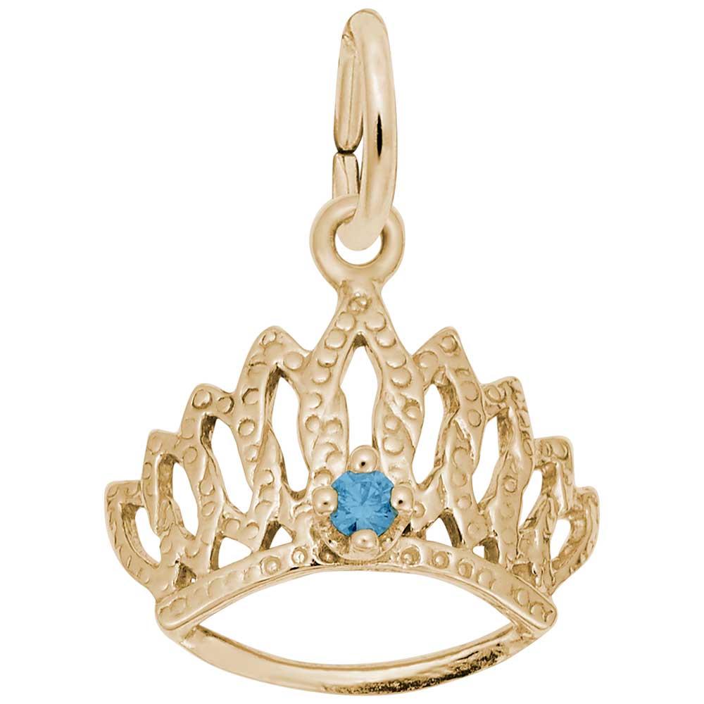 Rembrandt Charms - Tiara With December Stone - 1548-012 Rembrandt Charms Charm Birmingham Jewelry