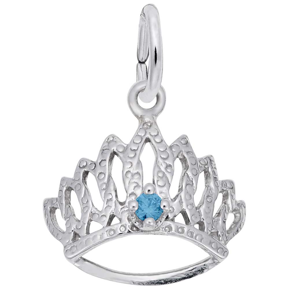 Rembrandt Charms - Tiara With December Stone - 1548-012 Rembrandt Charms Charm Birmingham Jewelry
