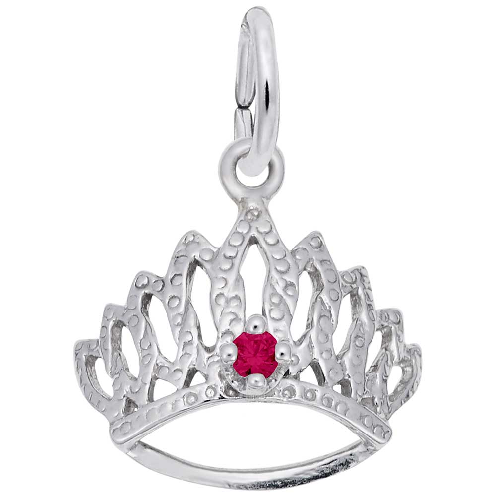 Rembrandt Charms - Tiara With July Stone - 1548-007 Rembrandt Charms Charm Birmingham Jewelry