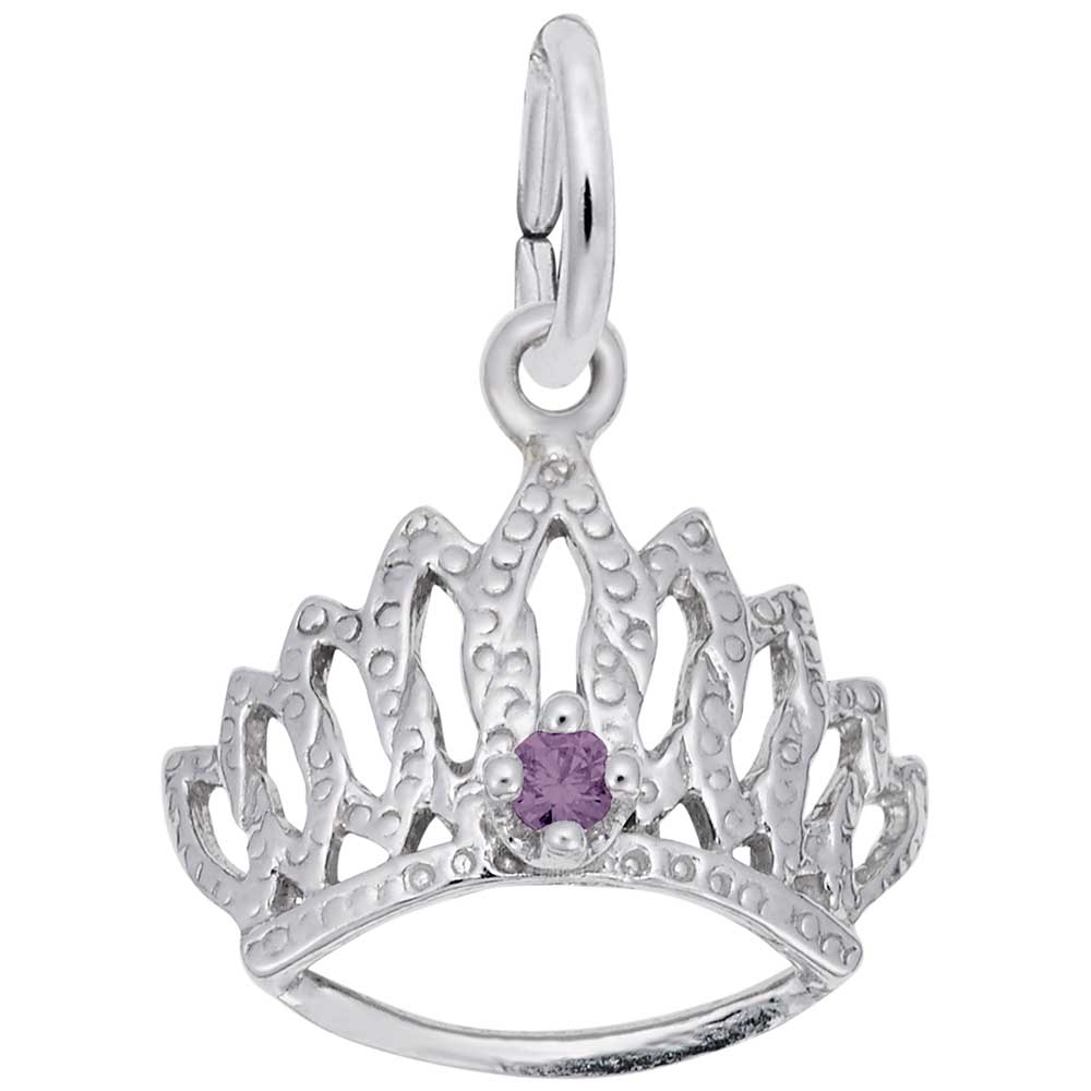 Rembrandt Charms - Tiara With June Stone - 1548-006 Rembrandt Charms Charm Birmingham Jewelry