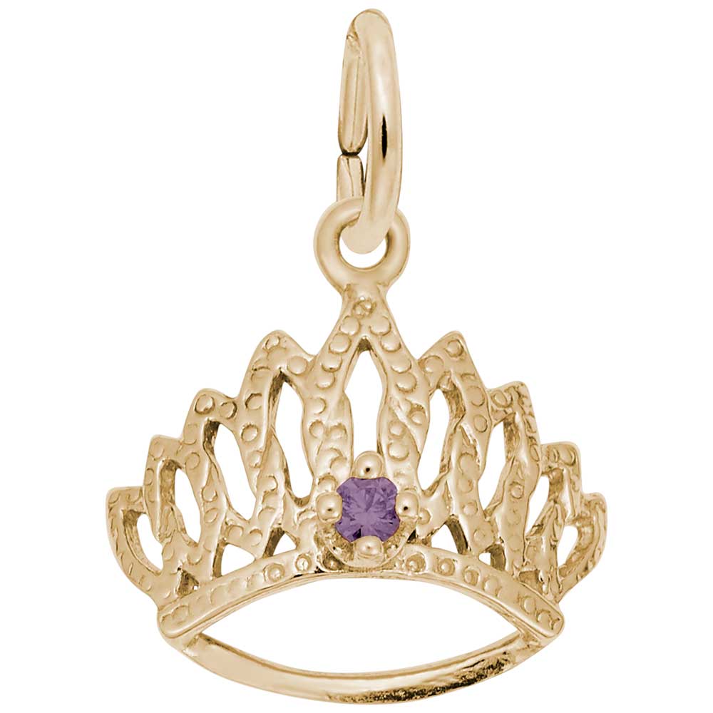 Rembrandt Charms - Tiara With June Stone - 1548-006 Rembrandt Charms Charm Birmingham Jewelry