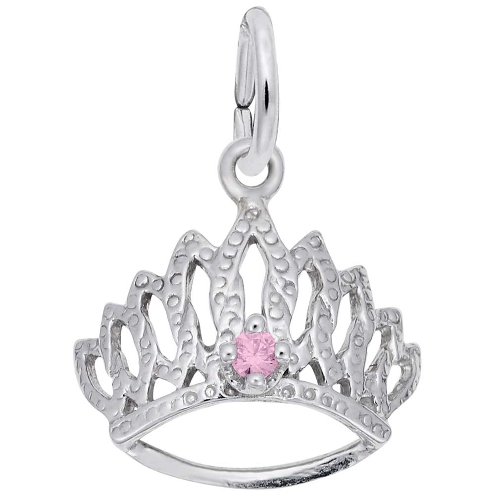 Rembrandt Charms - Tiara With October Stone - 1548-010 Rembrandt Charms Charm Birmingham Jewelry