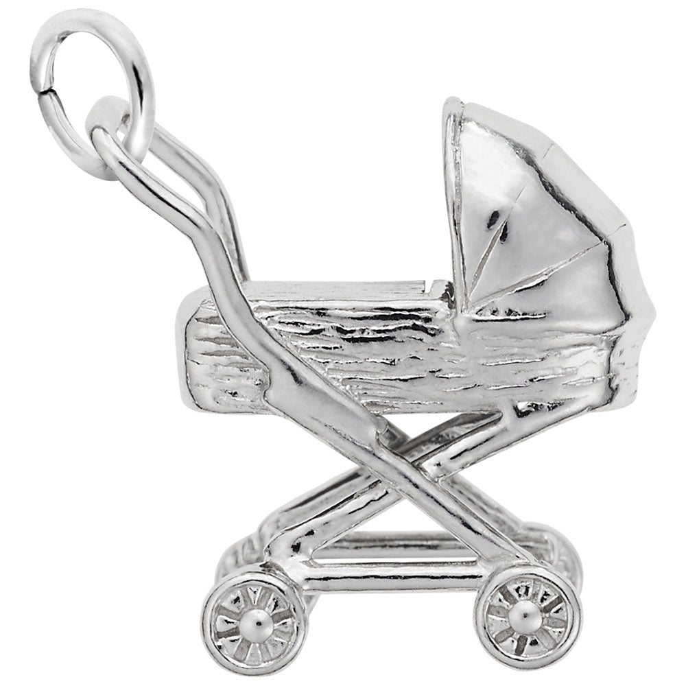 Rembrandt Charms - Traditional Baby Carriage Charm - 3209 Rembrandt Charms Charm Birmingham Jewelry