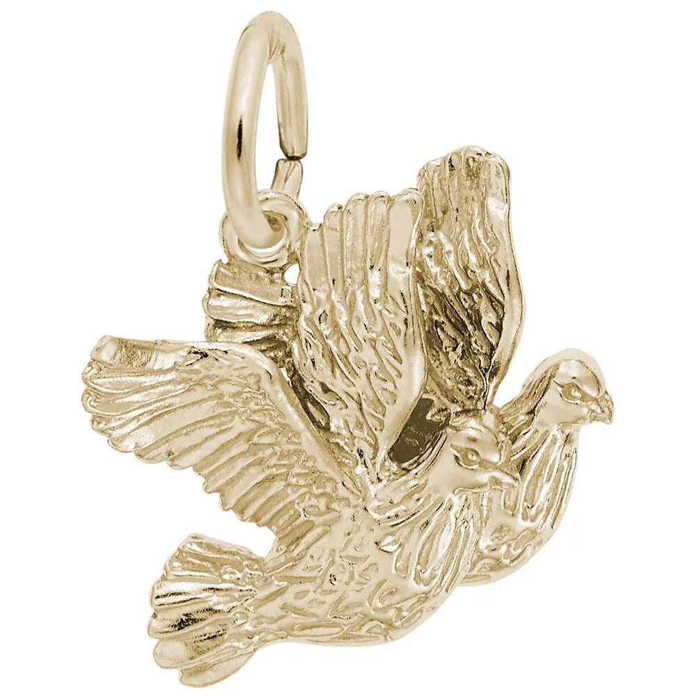Rembrandt Charms - Turtle Doves Charm - 3439 Rembrandt Charms Charm Birmingham Jewelry