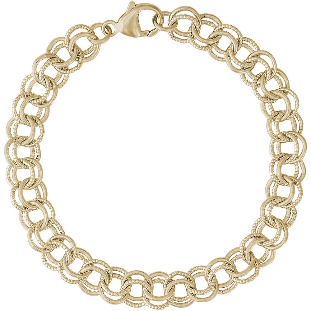 Rembrandt Charms - Twisted Cable Double Link Classic Charm Bracelet - 20-0383 Rembrandt Charms Bracelet Birmingham Jewelry