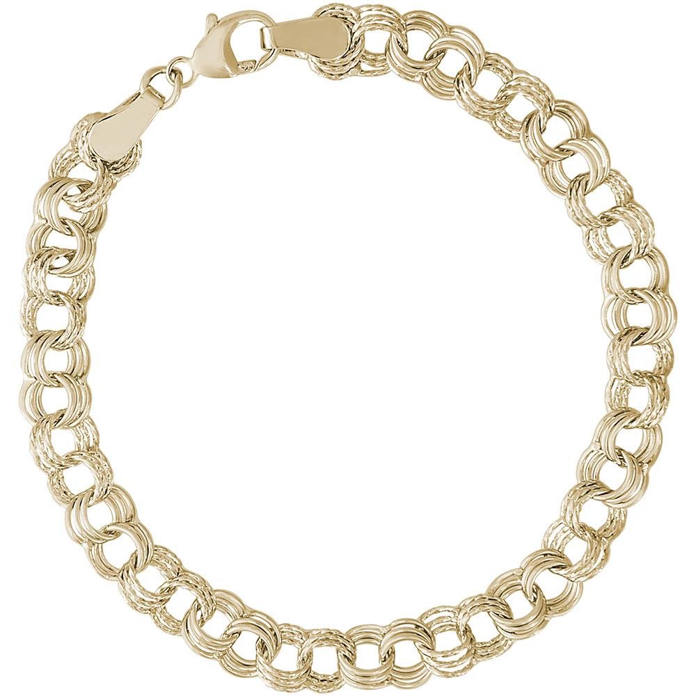 Rembrandt Charms - Twisted Triple Link Curb Classic Charm Bracelet - 20-0029 Rembrandt Charms Bracelet Birmingham Jewelry