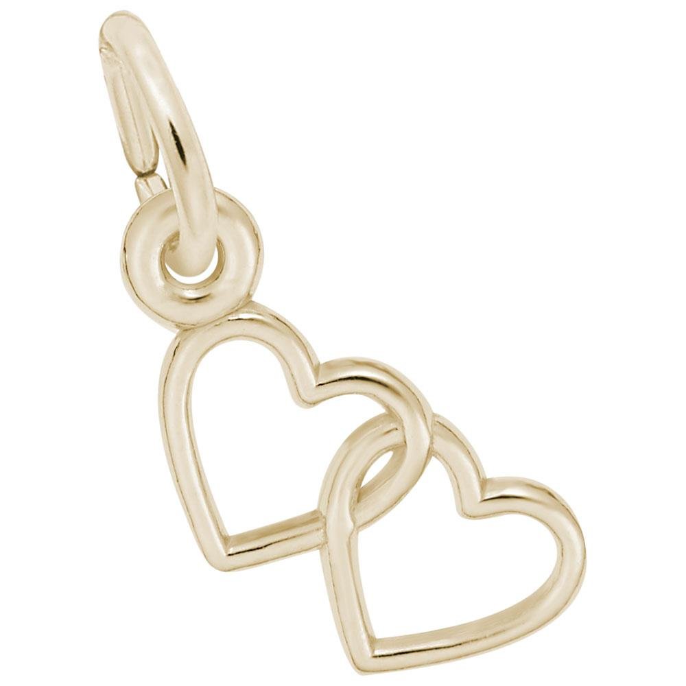 Rembrandt Charms - Two Open Hearts Accent Charm - 4512 Rembrandt Charms Charm Birmingham Jewelry