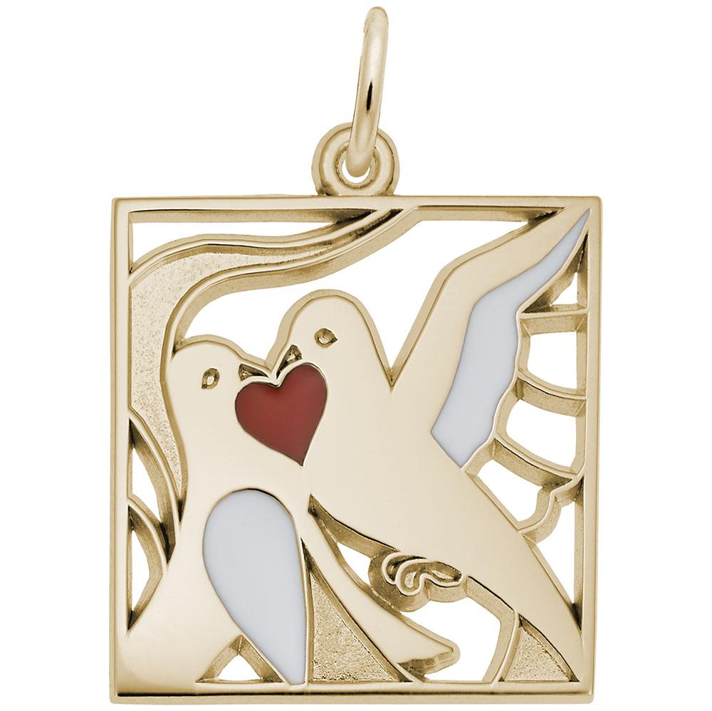 Rembrandt Charms - Two Turtle Doves Charm - 3902 Rembrandt Charms Charm Birmingham Jewelry