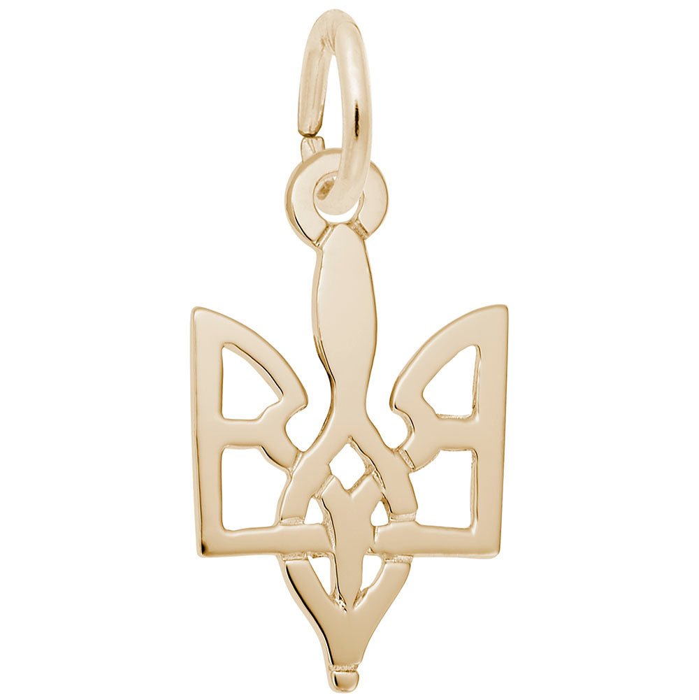 Rembrandt Charms - Ukrainian Trident Charm - 3617 Rembrandt Charms Charm Birmingham Jewelry
