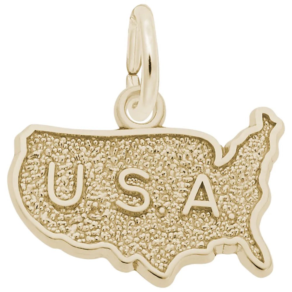 Rembrandt Charms - U.S.A Map Charm - 2351 Rembrandt Charms Charm Birmingham Jewelry
