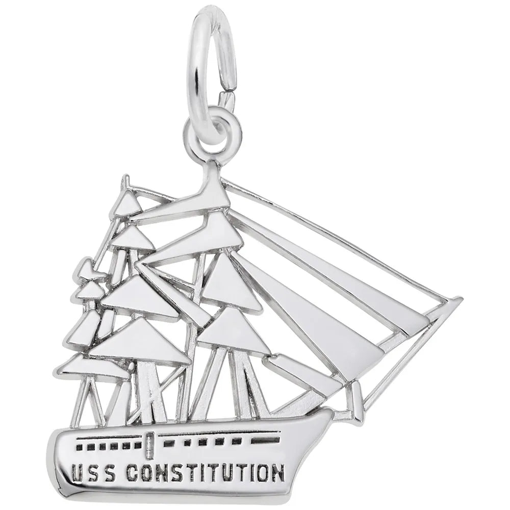 Rembrandt Charms - USS Constitution Charm - 2955 Rembrandt Charms Charm Birmingham Jewelry