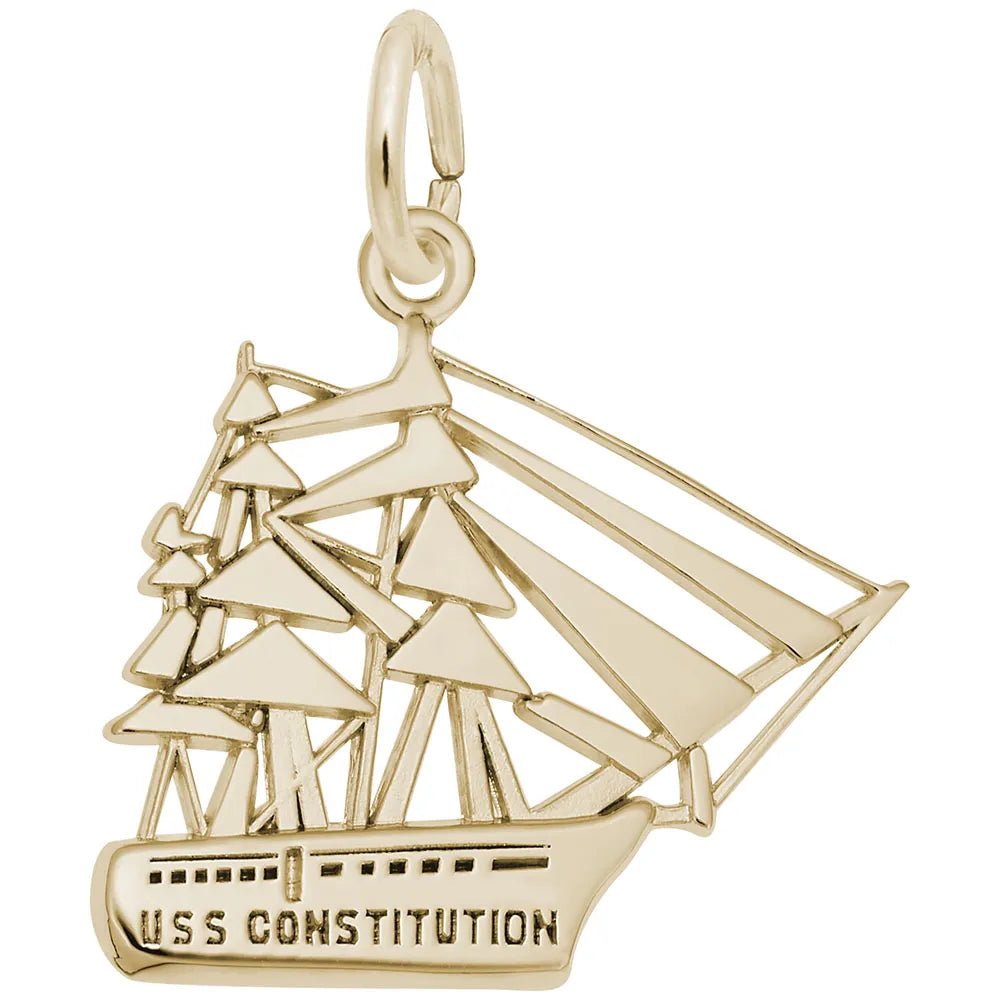 Rembrandt Charms - USS Constitution Charm - 2955 Rembrandt Charms Charm Birmingham Jewelry