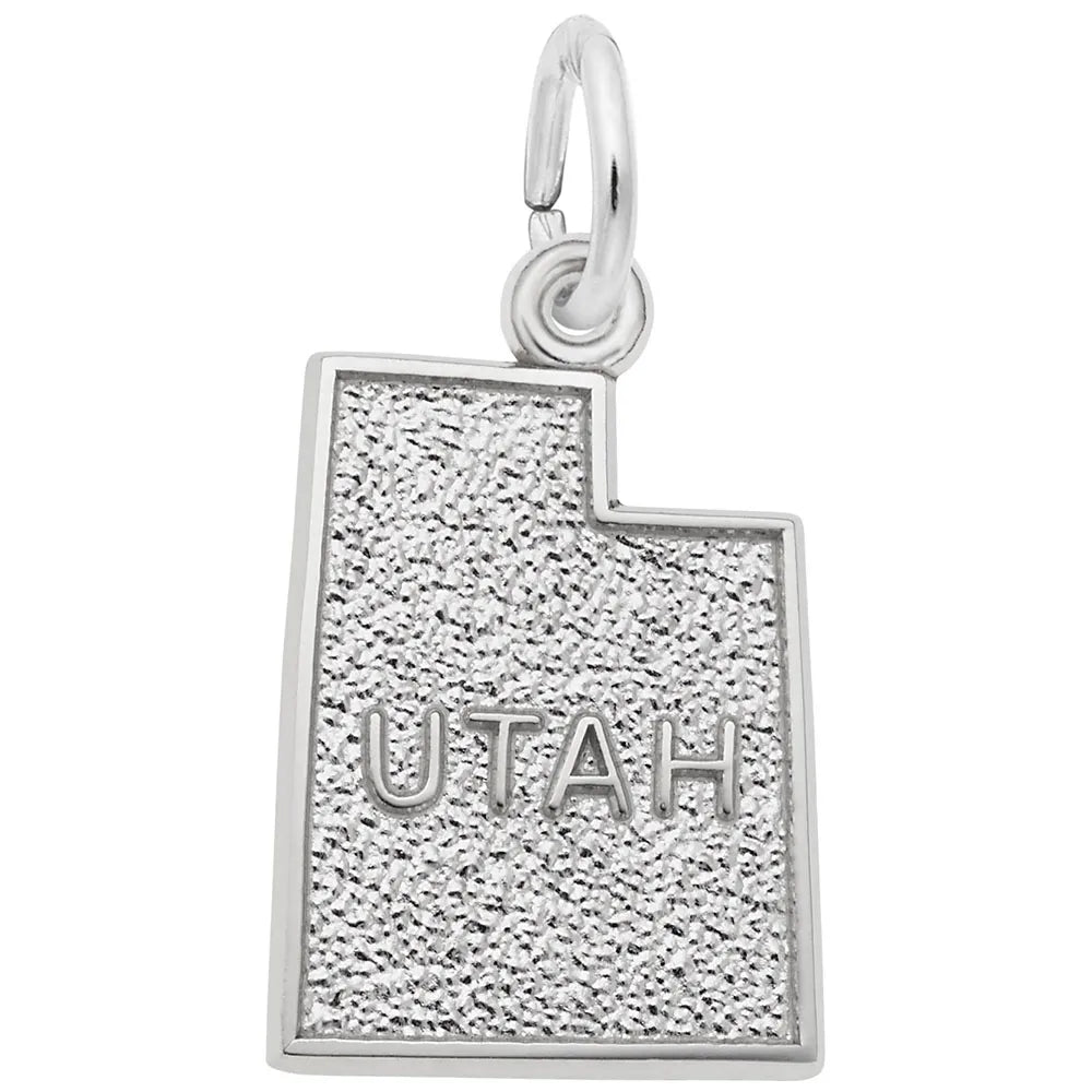 Rembrandt Charms - Utah Map Charm - 3605 Rembrandt Charms Charm Birmingham Jewelry