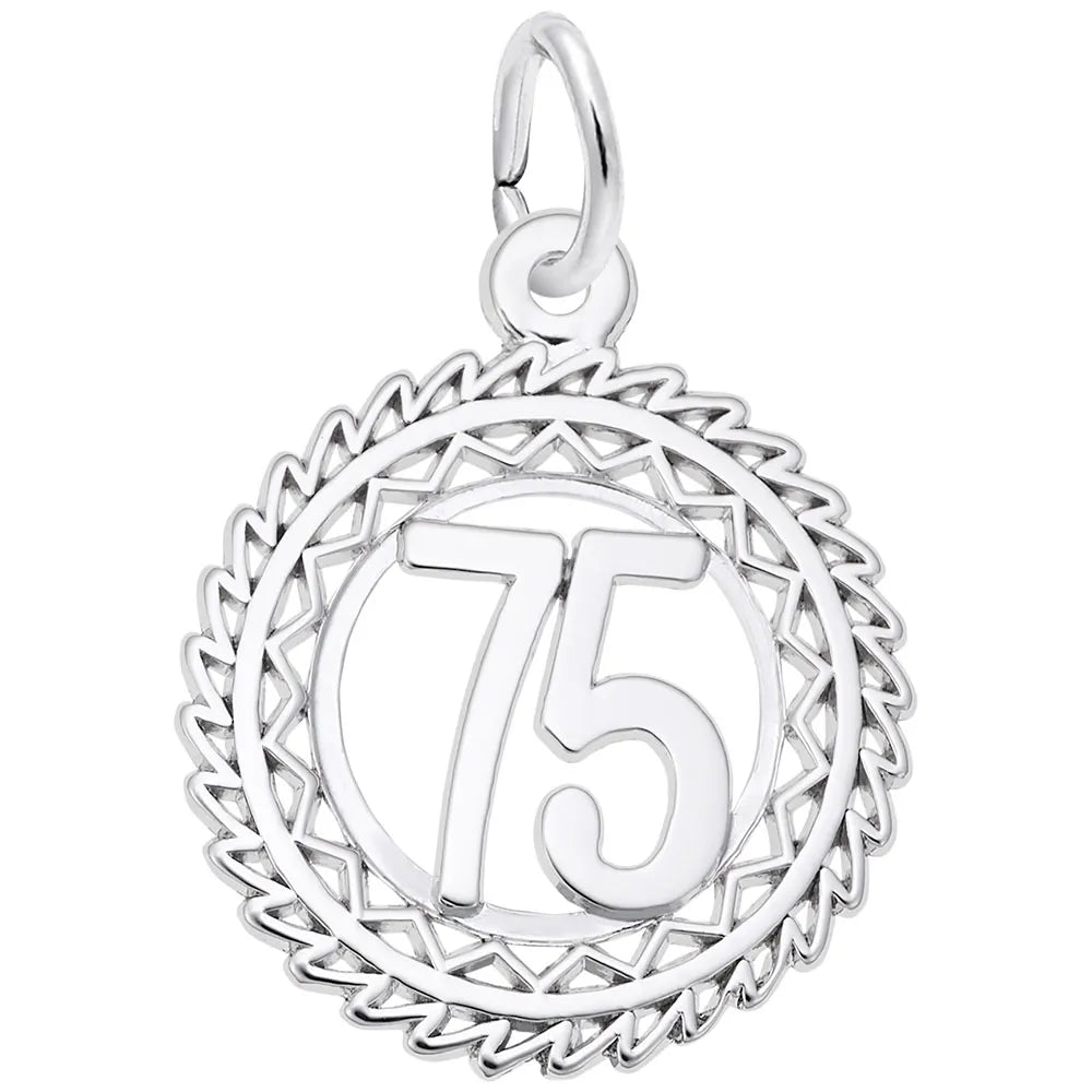 Rembrandt Charms - Victory Number Seventy Five Charm - 2895-075 Rembrandt Charms Charm Birmingham Jewelry