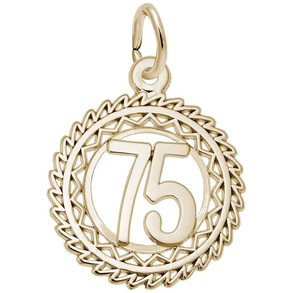 Rembrandt Charms - Victory Number Seventy Five Charm - 2895-075 Rembrandt Charms Charm Birmingham Jewelry