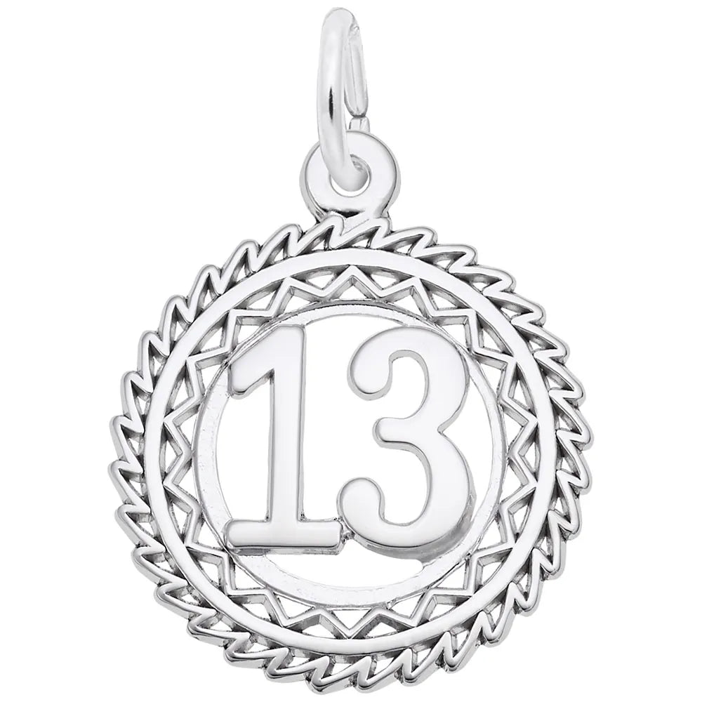 Rembrandt Charms - Victory Number Thirteen Charm - 2895-013 Rembrandt Charms Charm Birmingham Jewelry