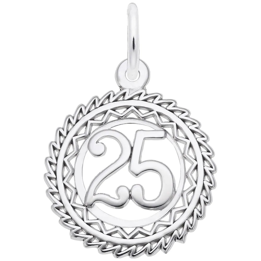 Rembrandt Charms - Victory Number Twenty Five Charm - 2895-025 Rembrandt Charms Charm Birmingham Jewelry